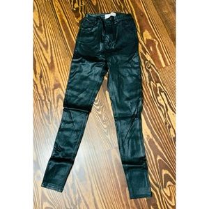 Black Coated Skinny Jeans